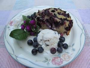 Blueberry Skillet Bread & Ice Cream